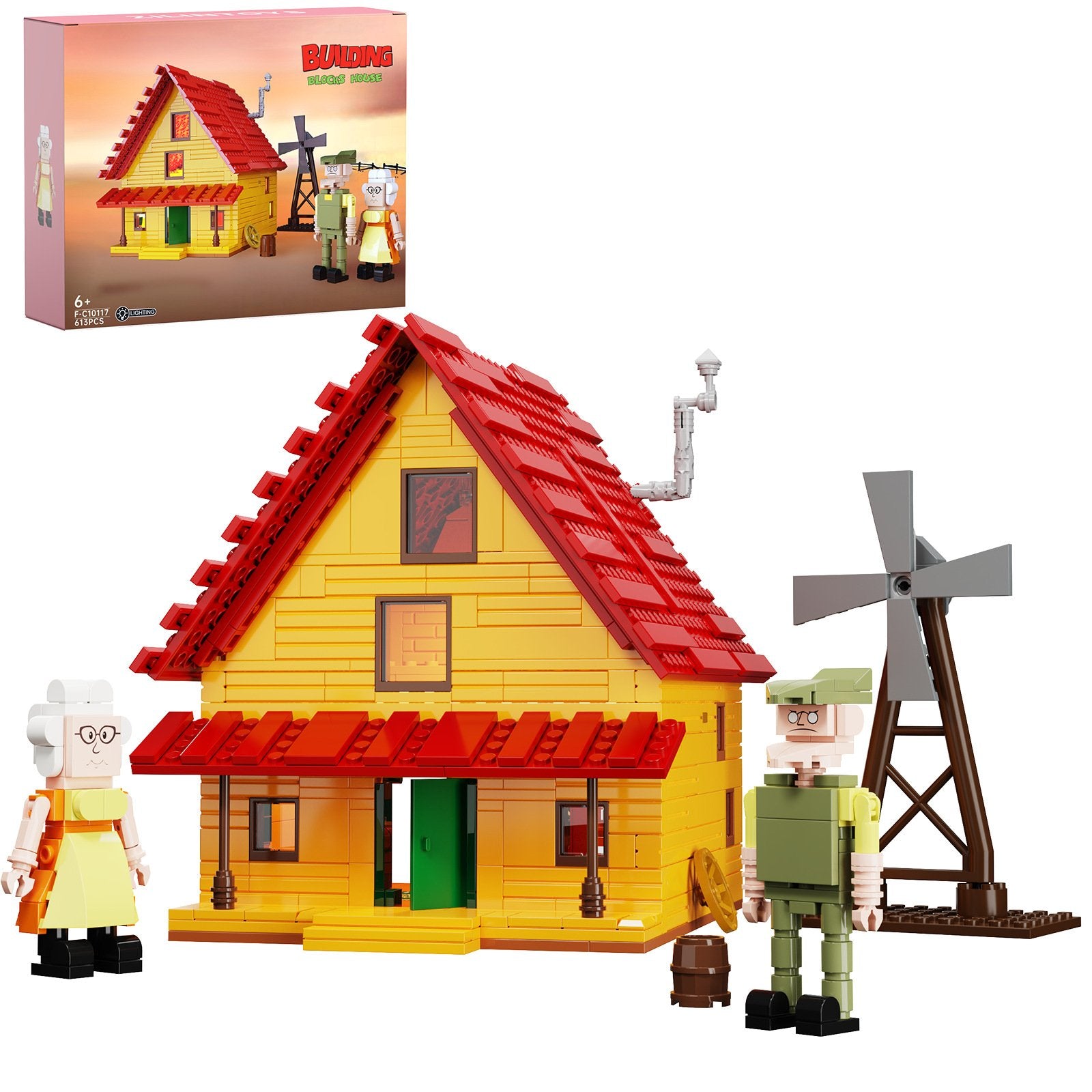 courage the cowardly dog house building set with lights - 613 pcs - 1