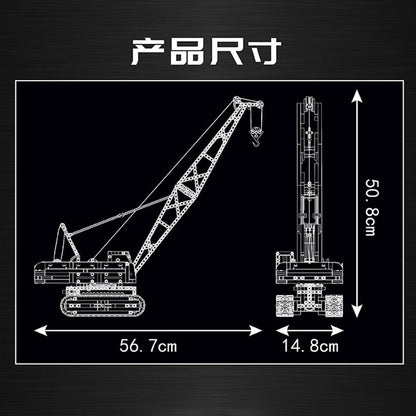 crawler crane rc building set - 1292 pcs | mouldking 15069 - 5