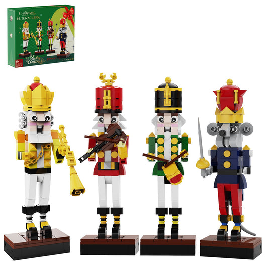 creative nutcracker building block models – christmas gift - 697 pcs - 1