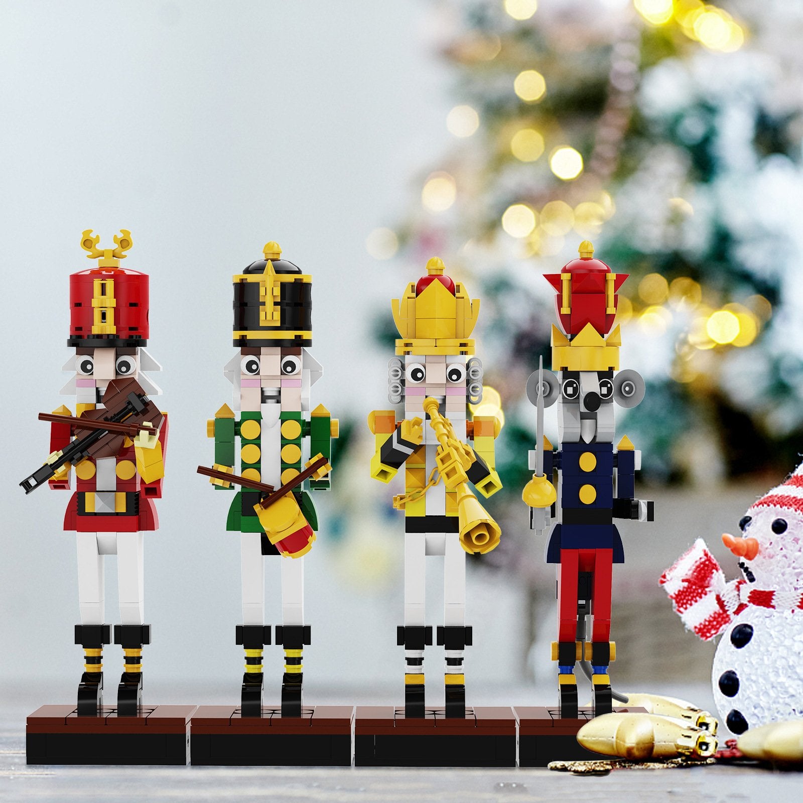 creative nutcracker building block models – christmas gift - 697 pcs - 2