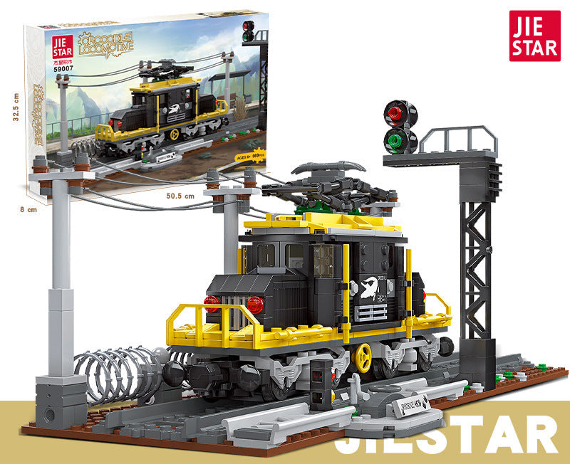 crocodile locomotive train building blocks | jiestar 59007 - 5