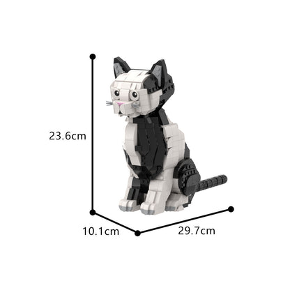 cute cat pet building set | lego compatible - 4