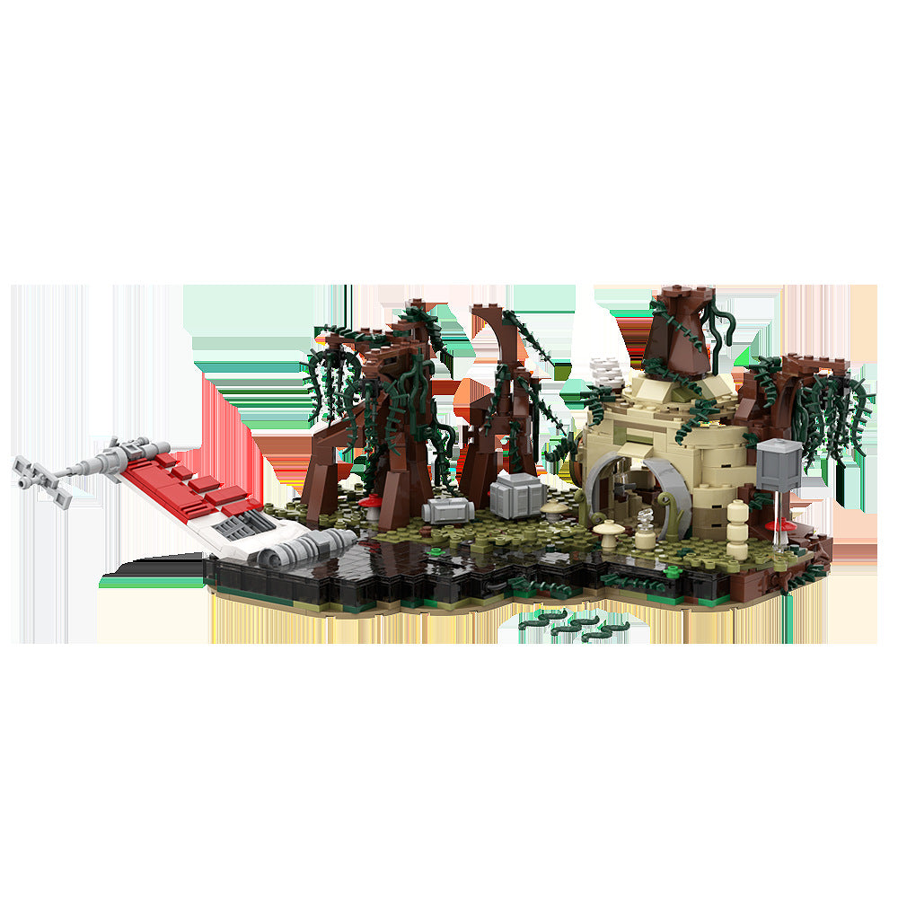 dagobah playset building set | star wars | moc-19522 - 2