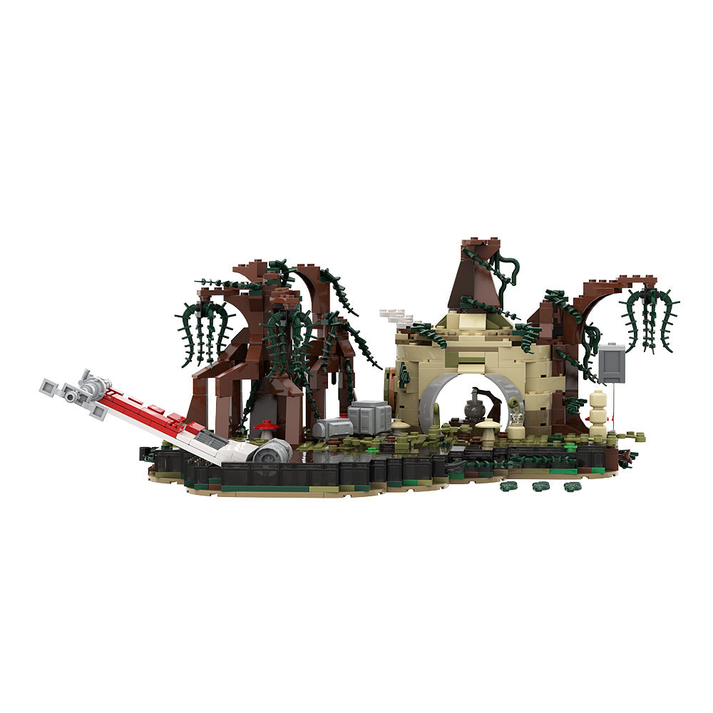 dagobah playset building set | star wars | moc-19522 - 4