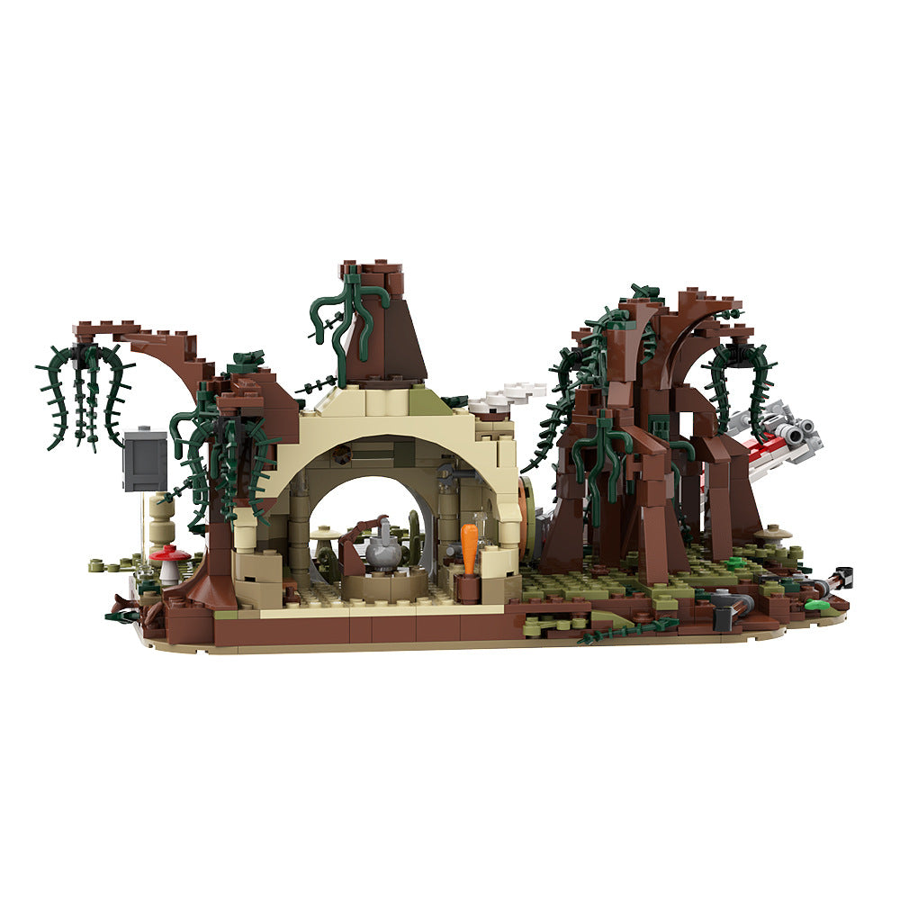 dagobah playset building set | star wars | moc-19522 - 5