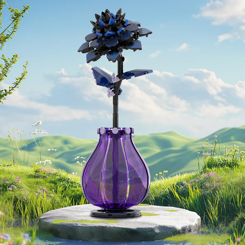 dahlia flower building set | lego compatible - 1