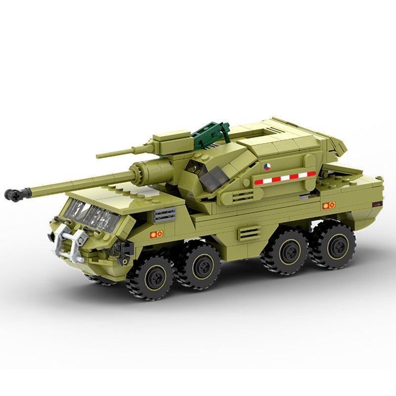 dana m2 self-propelled howitzer - building blocks set - wange bricks - 3