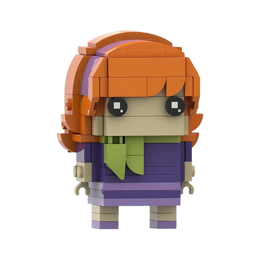 daphne blake brickheadz building set | scooby-doo moc - 1
