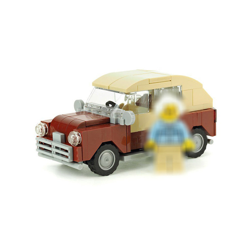 dark red vintage car building set | moc-10210 - 1