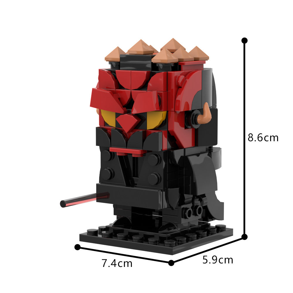 darth maul brickheadz building set | lego compatible - 4