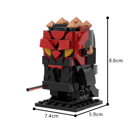 darth maul brickheadz building set | lego compatible - 4