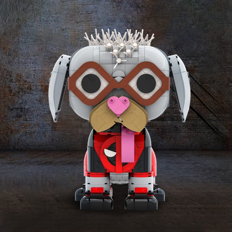 deadpool dog building set | lego compatible - 1
