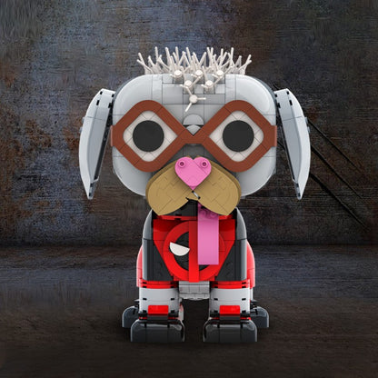 deadpool dog building set | lego compatible - 1