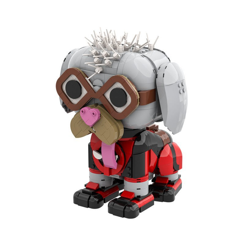 deadpool dog building set | lego compatible - 5