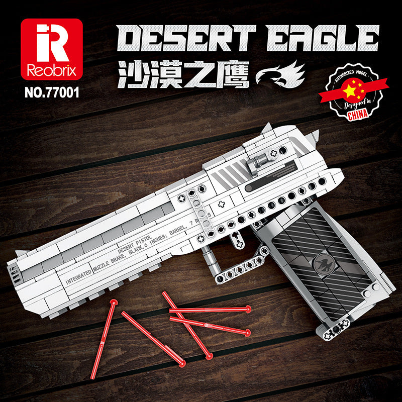 desert eagle building block gun model - reobrix 77001 - 1