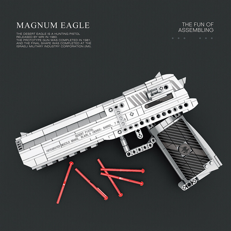 desert eagle building block gun model - reobrix 77001 - 3