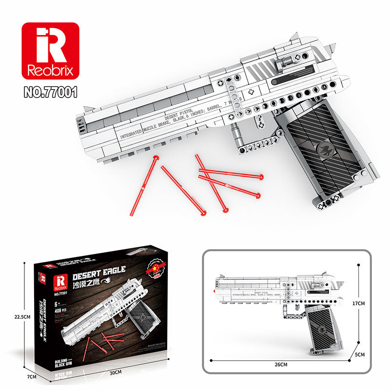 desert eagle building block gun model - reobrix 77001 - 6