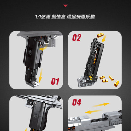 desert eagle pistol gun building set - 795 pcs | jiestar 92400 - 6