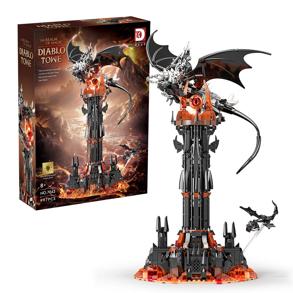 diablo towe dark tower with lights - 997 pcs | dk 7043 - 5