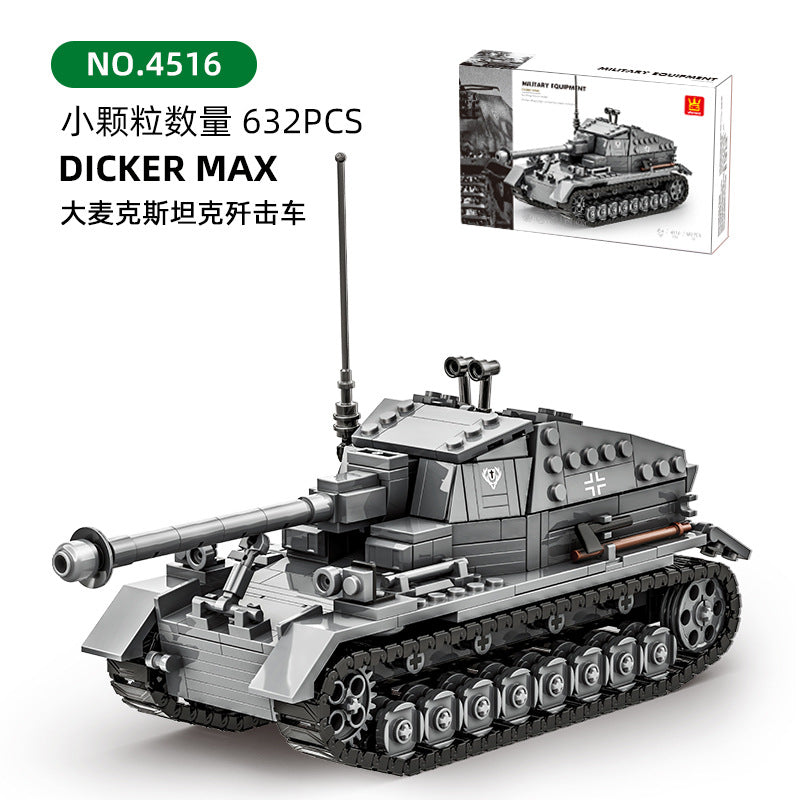 dicker max military tank building blocks set - wange bricks - 3