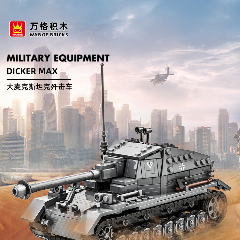 dicker max military tank building blocks set - wange bricks - 5