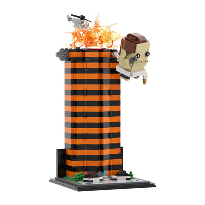 die hard christmas building set | bruce willis scene | lego compatible - 5