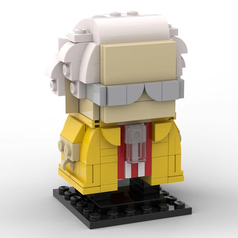 doc brown moc brickheadz | back to the future | moc-35792 - 2