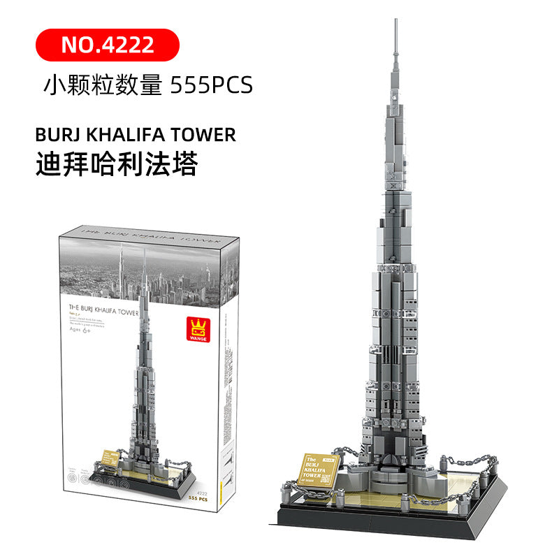 dubai burj khalifa building blocks set - united arab emirates - 555 pcs - 3