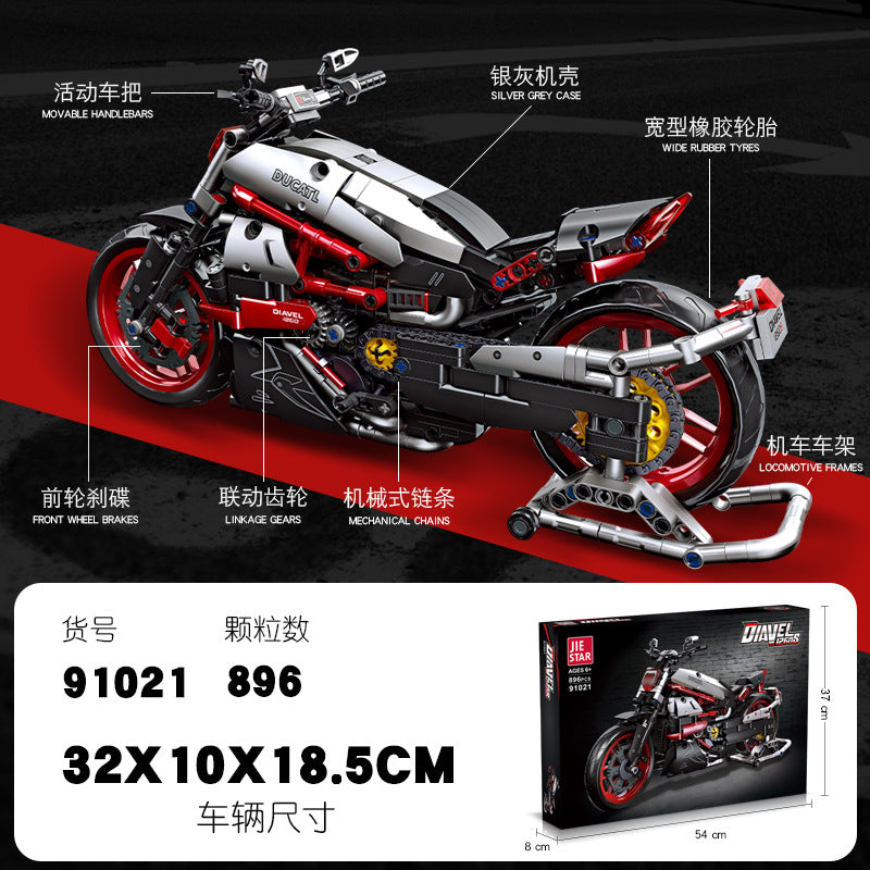 ducatl diavel 1260s motorcycle building kit | jiestar 91021 - 3