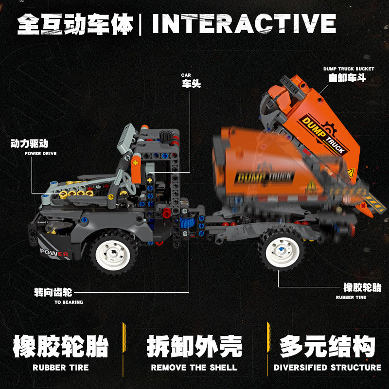 dump truck building set - 500 pcs | jiestar 91001 - 3