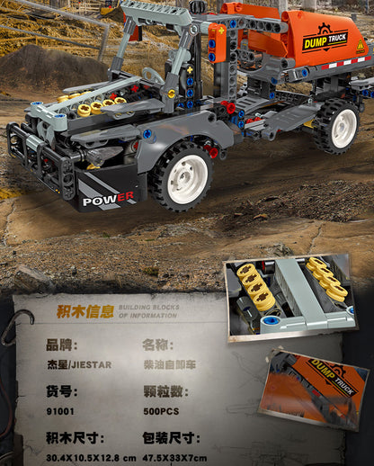 dump truck building set - 500 pcs | jiestar 91001 - 6