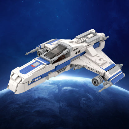 e wing starfighter building set | minifigure scale | star wars | moc-220289 - 3