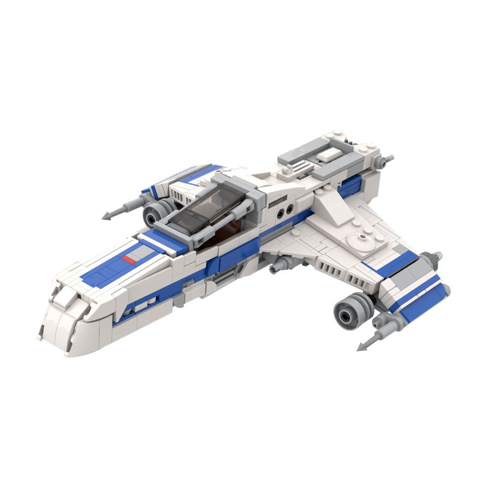e wing starfighter building set | minifigure scale | star wars | moc-220289 - 5