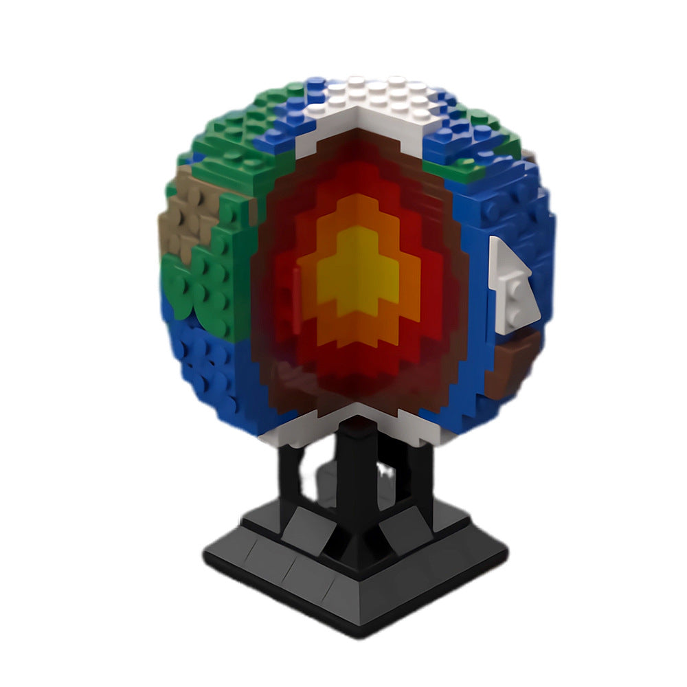 earth's layers building set | lego compatible - 3