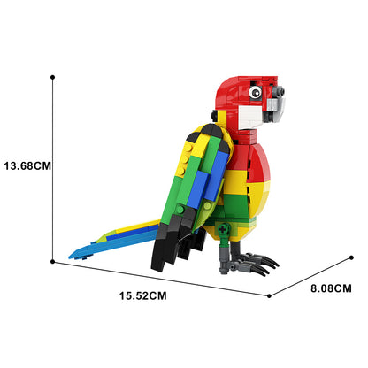 eastern rosella parrot building set | moc-14335 - 4