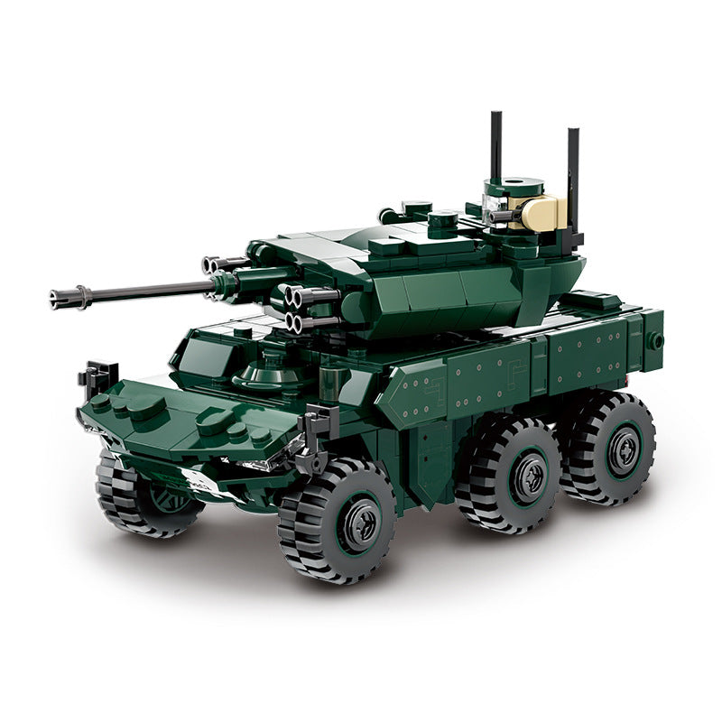 ebrc jaguar air defense vehicle building blocks set - wange bricks - 3