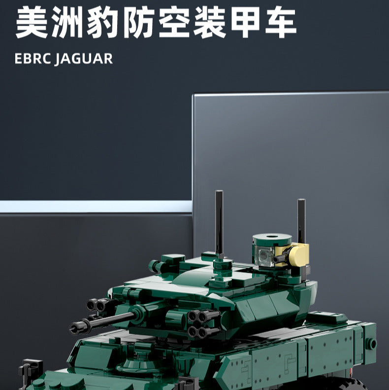 ebrc jaguar air defense vehicle building blocks set - wange bricks - 5