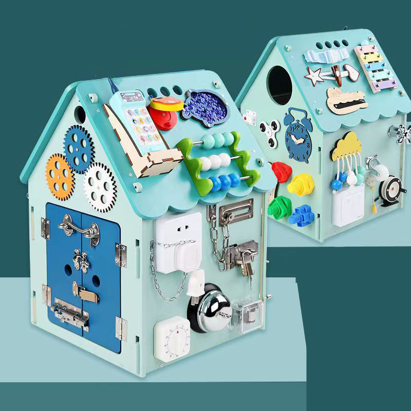 Educational Toy Busy House Treasure Chest Diy Green