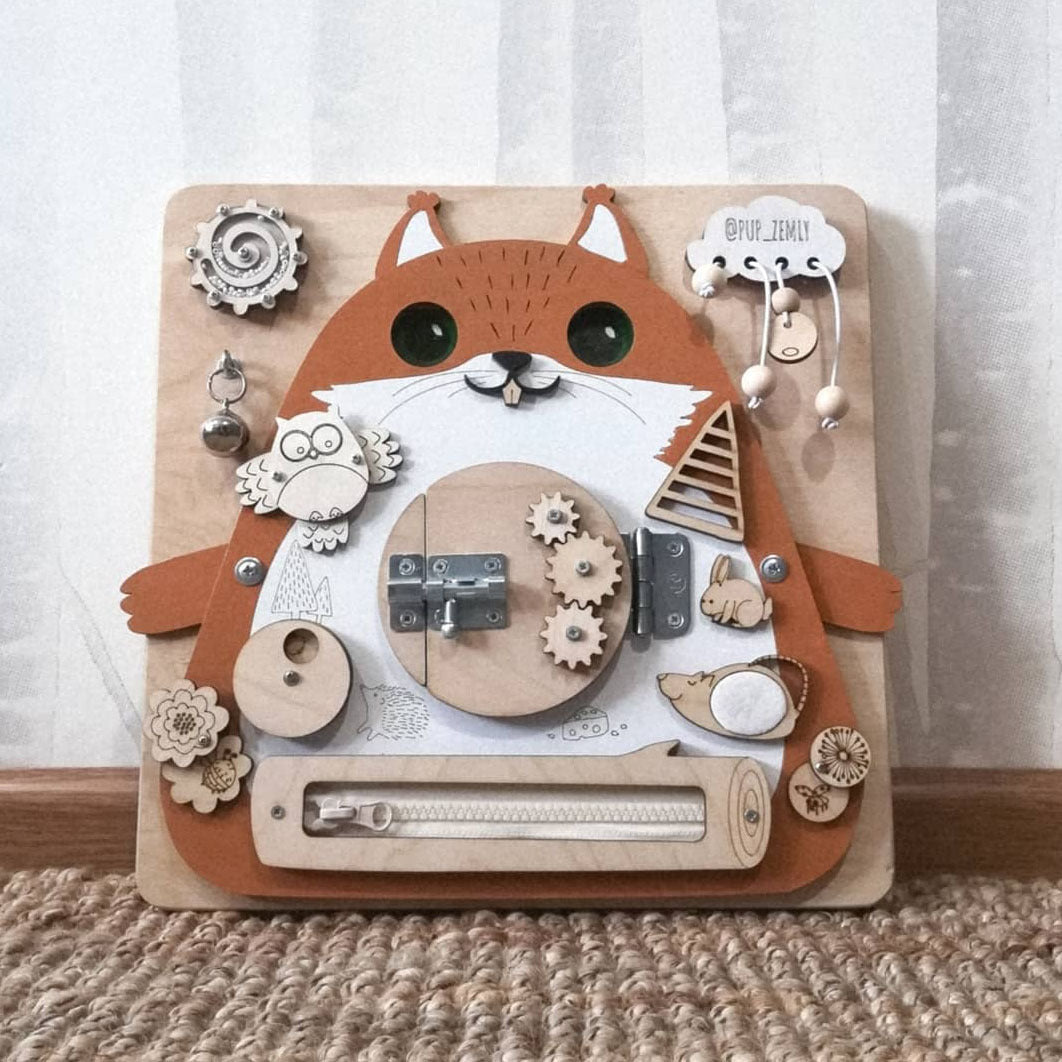 Educational Toy Busy House Treasure Chest Diy Little orange cat