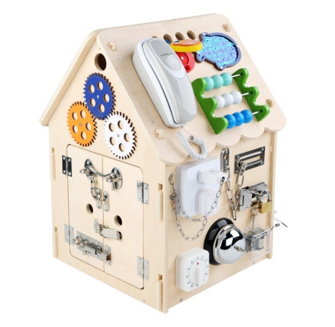 Educational Toy Busy House Treasure Chest Diy Log color