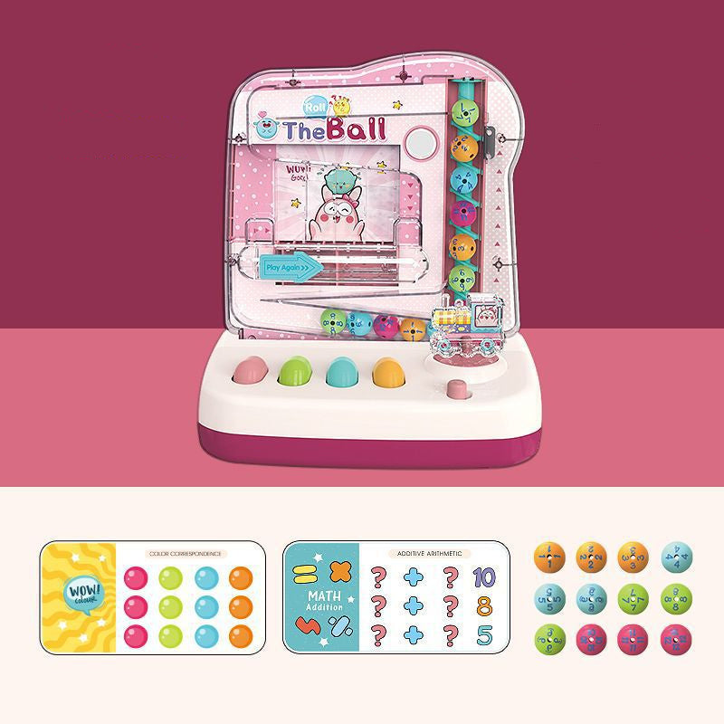 Educational Toy Desktop Game Console Bean Machine Pink electric