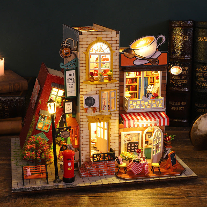 Educational Toy Stand Book Art House Cottage Model