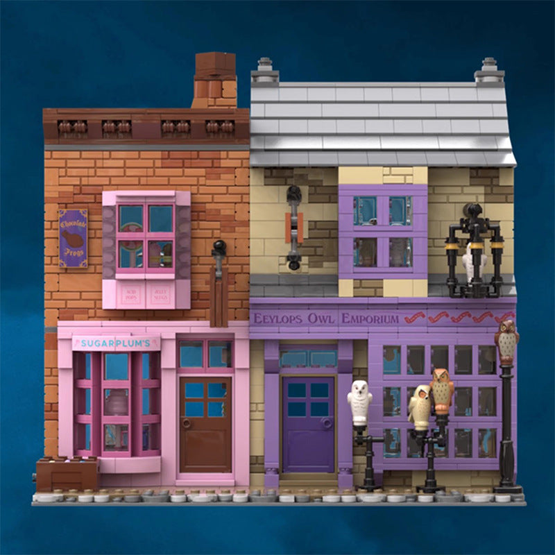 eeylops owl emporium and sugarplums sweet shop building set | moc-69155 - 1