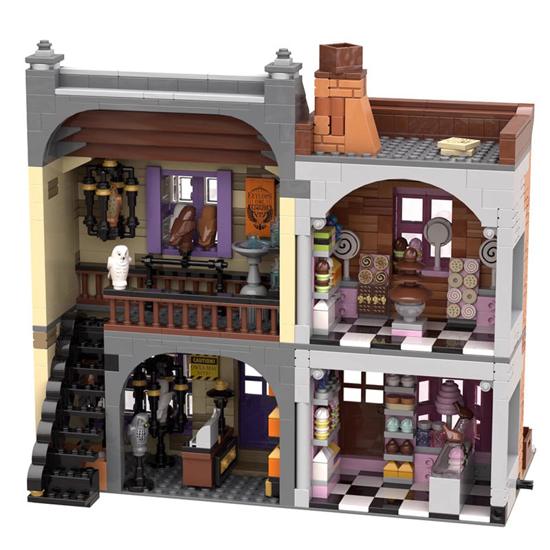 eeylops owl emporium and sugarplums sweet shop building set | moc-69155 - 3