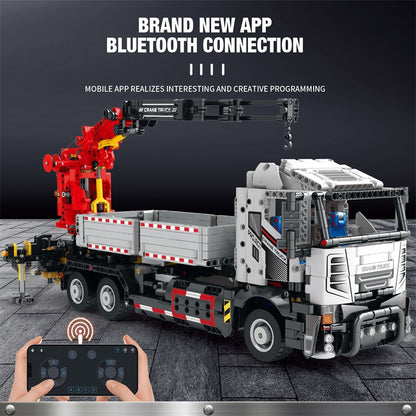 engineering crane truck with remote control blocks - reobrix 22011 - 3