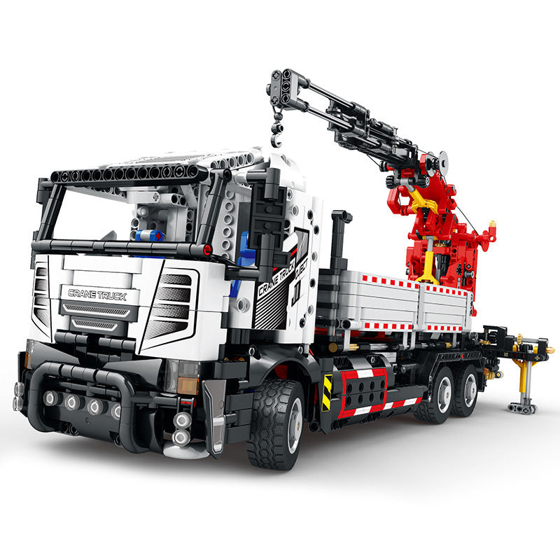 engineering crane truck with remote control blocks - reobrix 22011 - 5