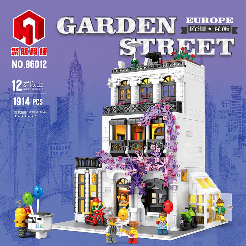 europe garden street building block set - juhang 86012 - 1