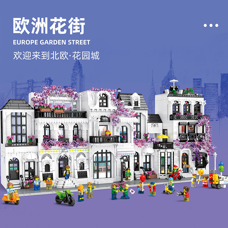 europe garden street building block set - juhang 86012 - 3