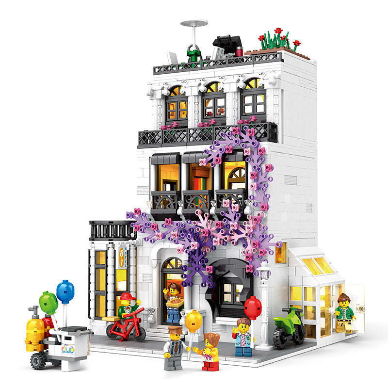 europe garden street building block set - juhang 86012 - 5