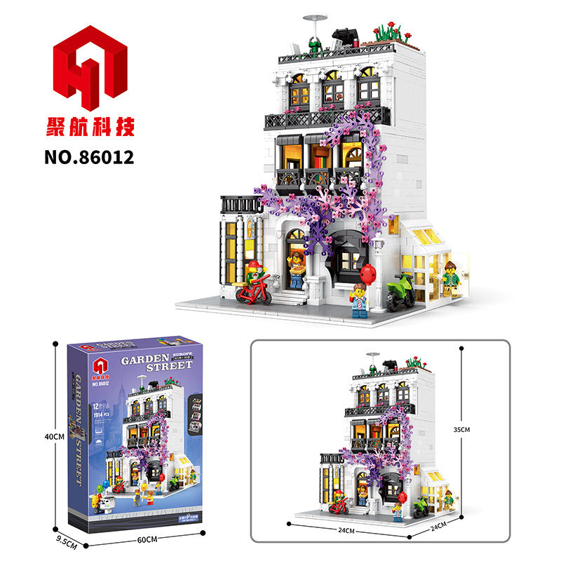 europe garden street building block set - juhang 86012 - 6